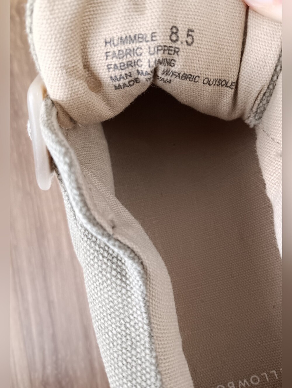 Yellow Box Women's Taupe Canvas Slip-On Sneakers with Buckle - Picture 6 of 7